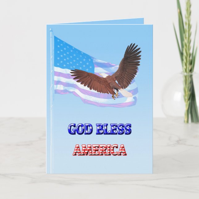 God Bless America Memorial Day card (Front)