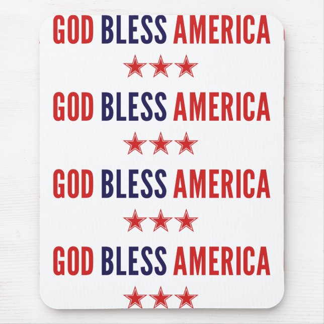 God Bless America Mouse Mat (Front)