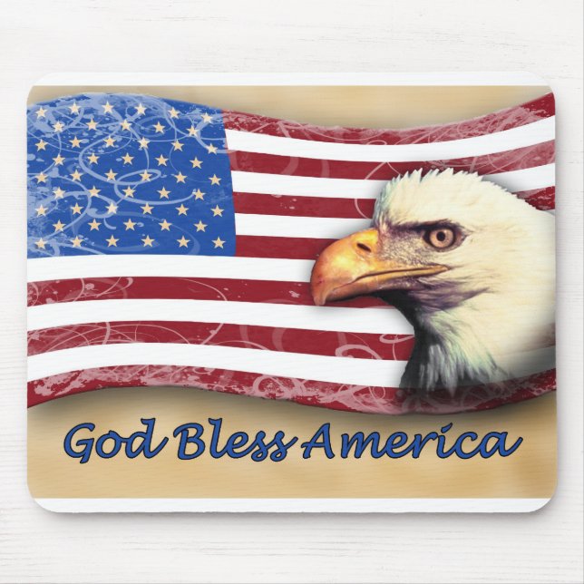 God Bless America Mouse Mat (Front)