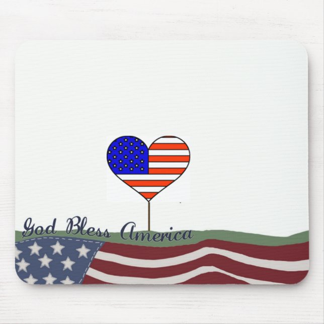 God Bless America Mouse Pad (Front)