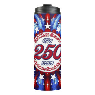 God Bless America My Home Sweet Home Graphic Wh Thermal Tumbler