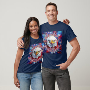 God Bless America My Home Sweet Home Red Eagle Fir T-Shirt