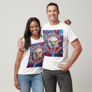 God Bless America My Home Sweet Home Red Eagle Fir T-Shirt