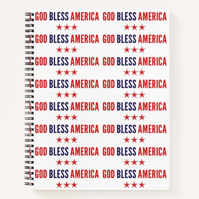God Bless America Notebook (Front)