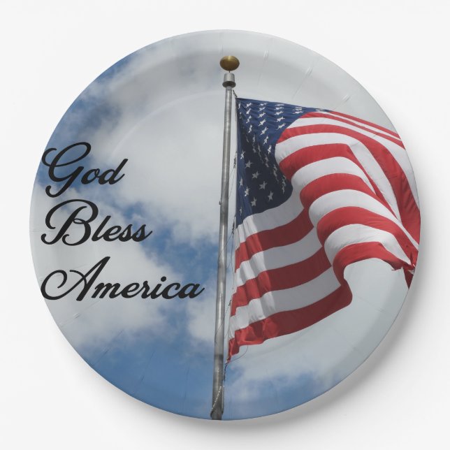 God Bless America! Paper Plate (Front)
