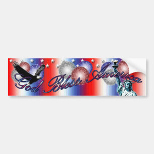 God Bless America Patriotic America Bumper Sticker