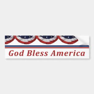 God Bless America Patriotic American Flag Bumper Sticker