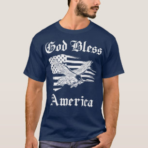 God Bless America Patriotic Eagle American Flag 4t T-Shirt