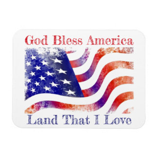God Bless America Patriotic Flexible Photo Magnet