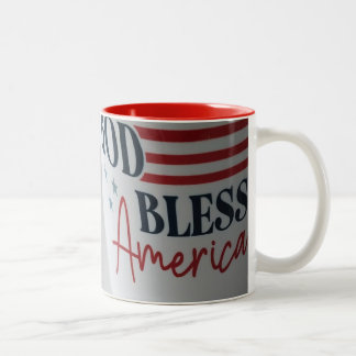 God Bless America patriotic mug
