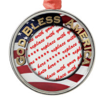 God Bless America Patriotic Photo Frame