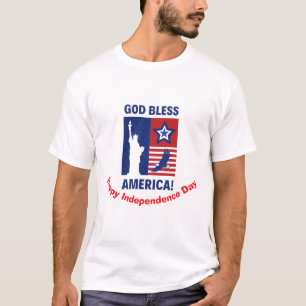 "God Bless America" Patriotic Symbols Custom T-Shirt