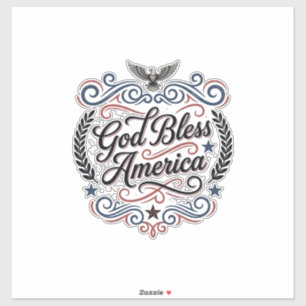 God Bless America Patriotic Vintage Eagle T-Shirt 