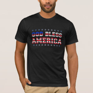 God Bless America Patriotic Vintage Flag T-Shirt -