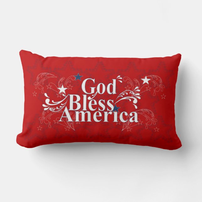 God Bless America Pillow (Front)