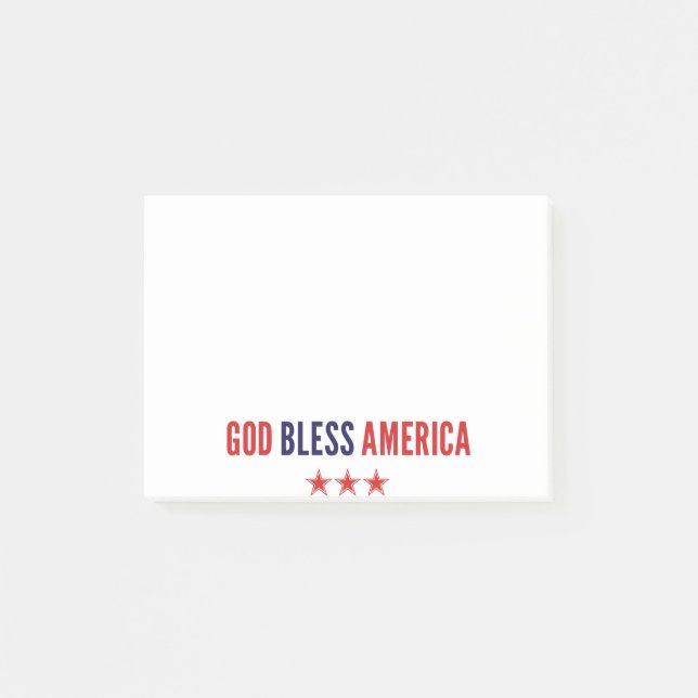 God Bless America Post-it Notes (Front)