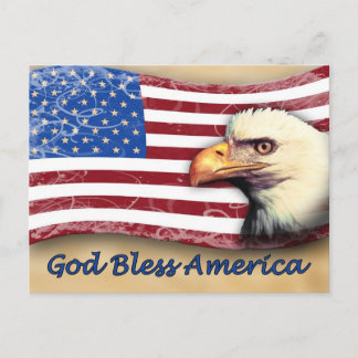 God Bless America Postcard
