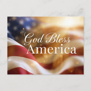 God Bless America Postcard