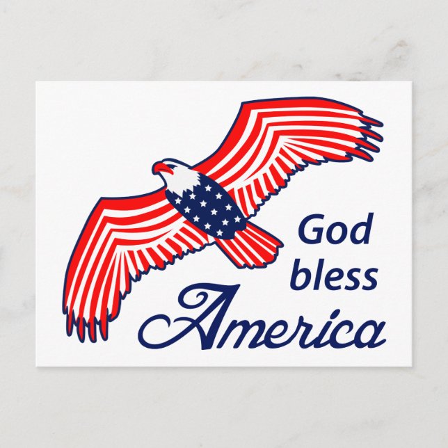 God Bless America Postcard (Front)