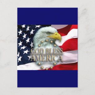 GOD BLESS AMERICA POSTCARD