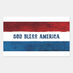 God Bless America Rectangle Stickers