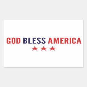 God Bless America Rectangular Sticker