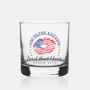 God Bless America - Rocks Glass
