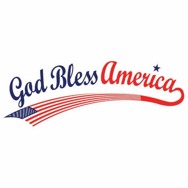 God Bless America Standing Photo Sculpture (Front)