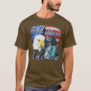 God bless America Statue of Liberty T-Shirt