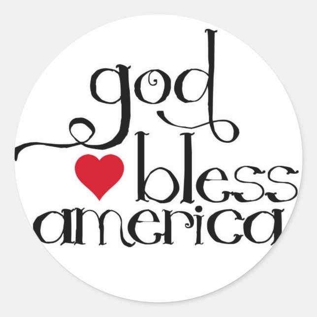 God Bless America Sticker (Front)