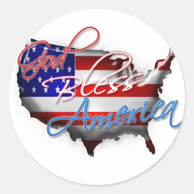 God Bless America Sticker (Front)