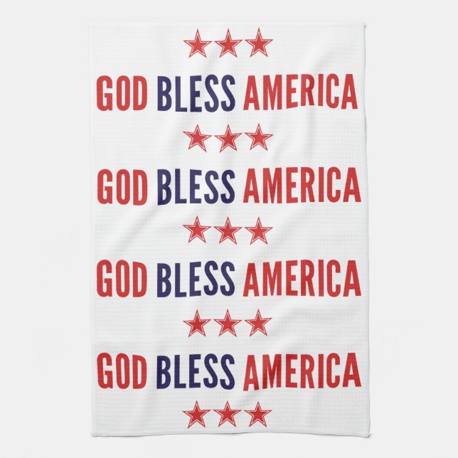 God Bless America Tea Towel (Vertical)
