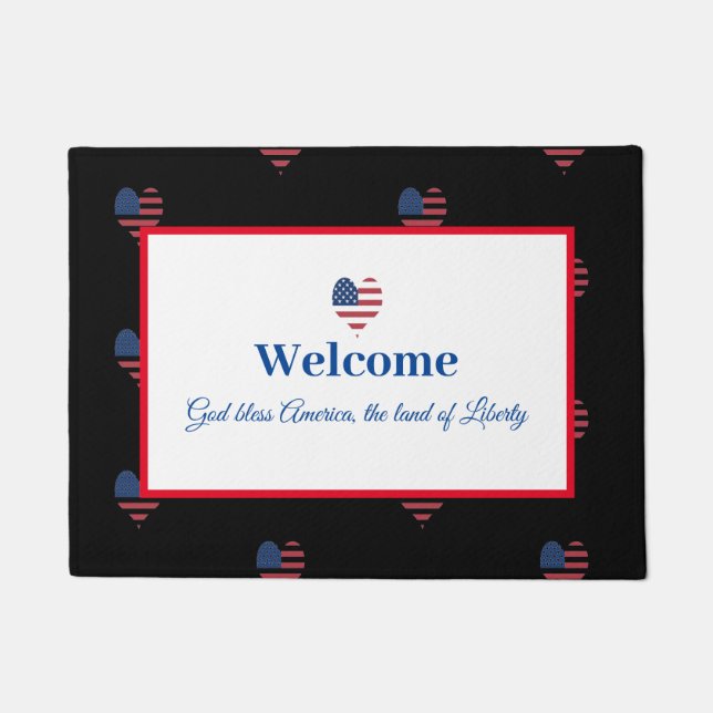 God Bless America The Land of Liberty Doormat (Front)