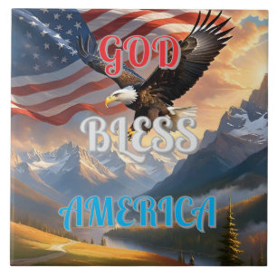 GOD BLESS AMERICA TILE