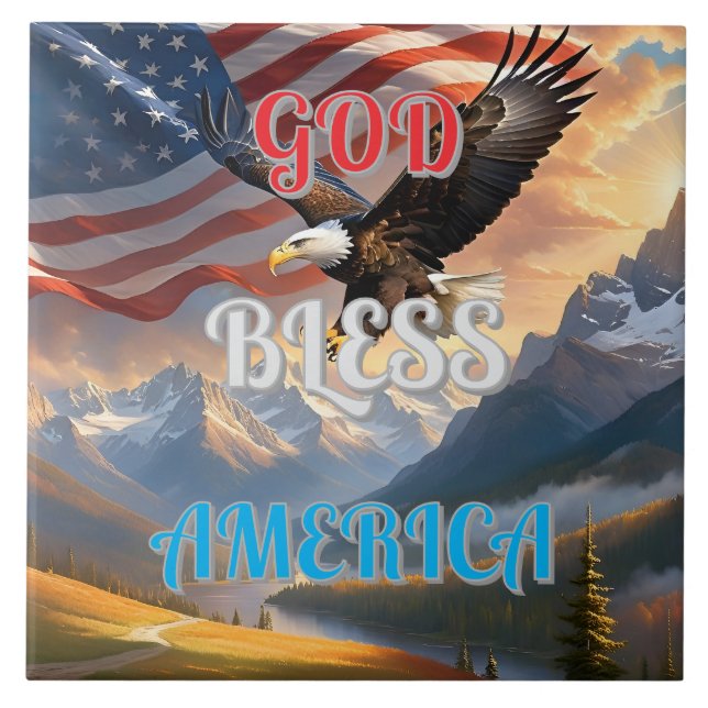 GOD BLESS AMERICA TILE (Front)