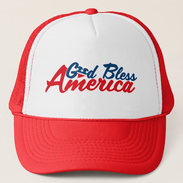 God bless America Trucker Hat (Front)