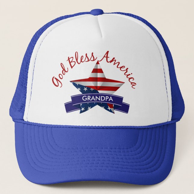 God Bless America Truckers Hat (Front)