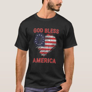 God Bless America Vintage Betsy Ross Patriotic Ame T-Shirt