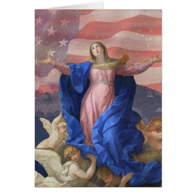 GOD BLESS AMERICA VIRGIN MARY RELIGIOUS (Front)