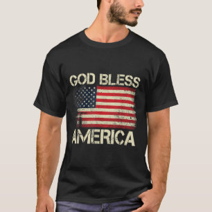 God Bless America With American Flag Memorial Day  T-Shirt