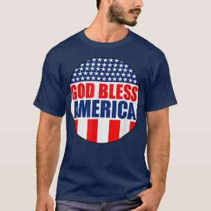 God Bless AmericaFlag red white and blue with star T-Shirt