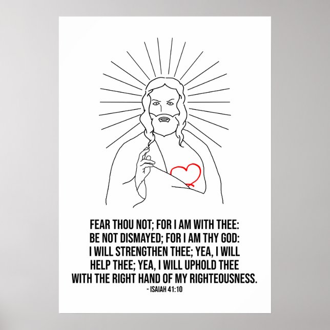 God Bless And Protect You. Fear Thou Not Be Strong Poster (Front)