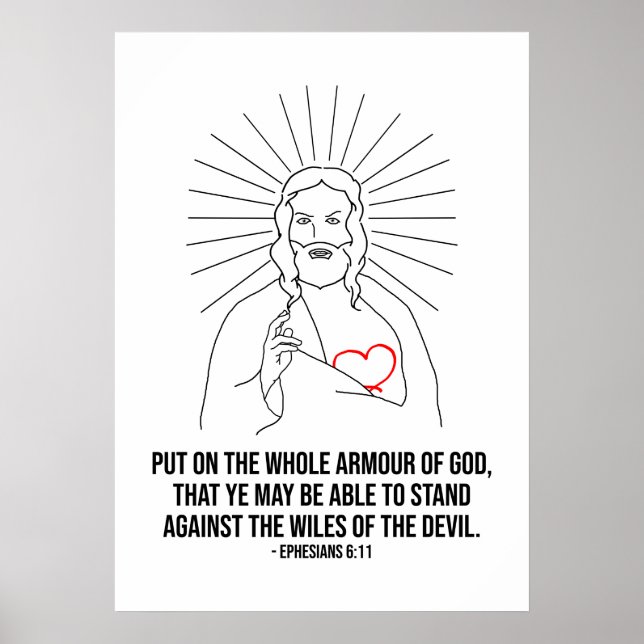 God Bless And Save You. Put On The Armour Of God Poster (Front)