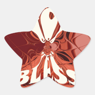 God Bless Art Print Star Sticker