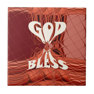God Bless Art Print Tile