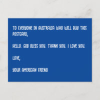 GOD Bless Australia. Love, Your American Friend.