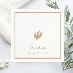 God Bless Boy Confirmation Napkin