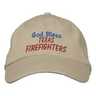 God Bless FIREFIGHTERS Embroidered Hat