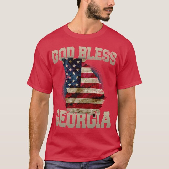God Bless Georgia Gift Proud Strong Awesome Design T-Shirt (Front)