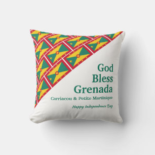 GOD BLESS GRENADA Custom Scripture Cushion